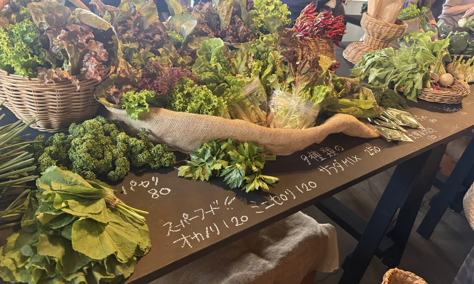 メイマルシェで購入した新鮮野菜
