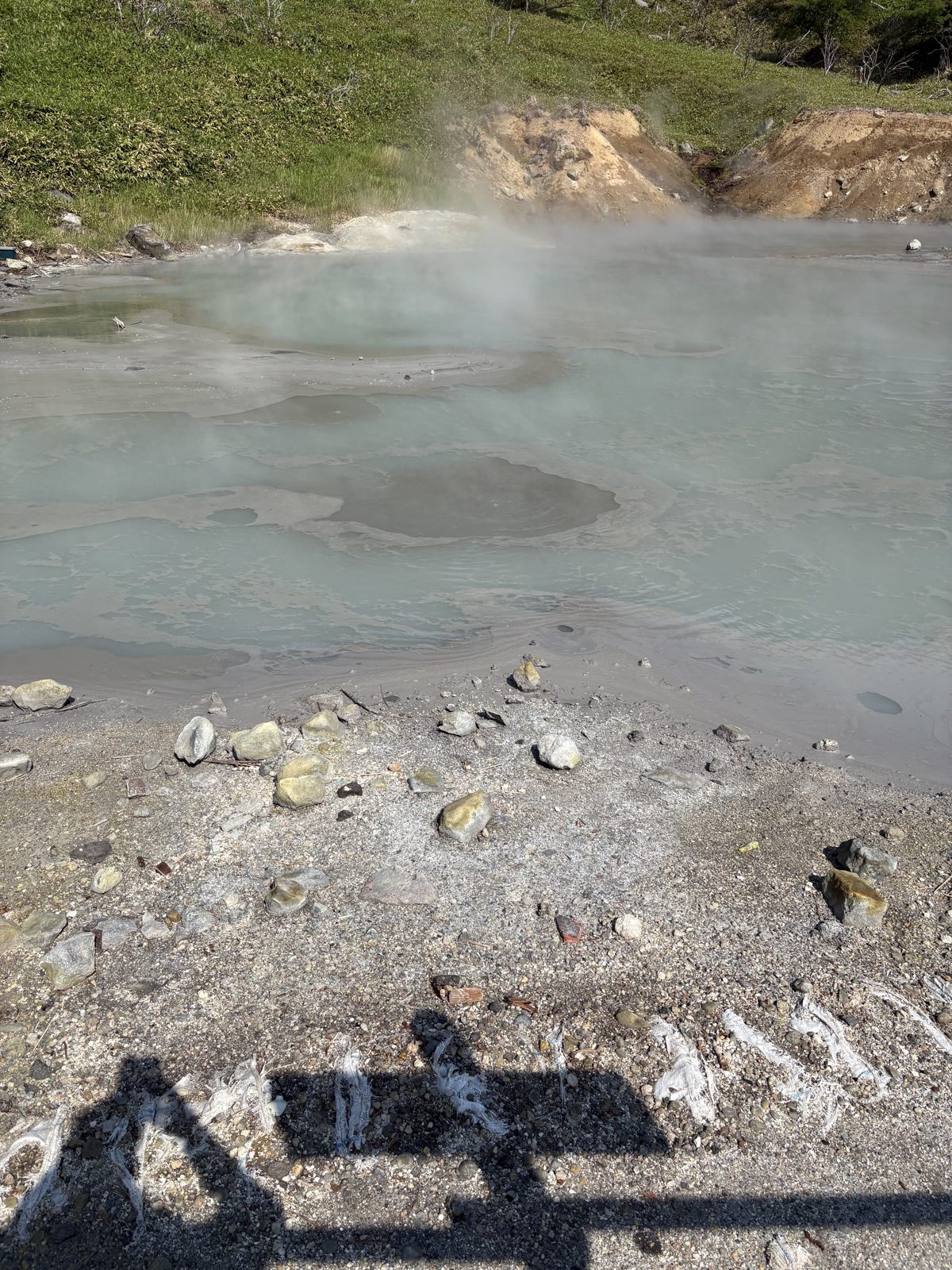 登別温泉園地の案内図。地獄谷・大湯沼・奥の湯などの位置がわかる