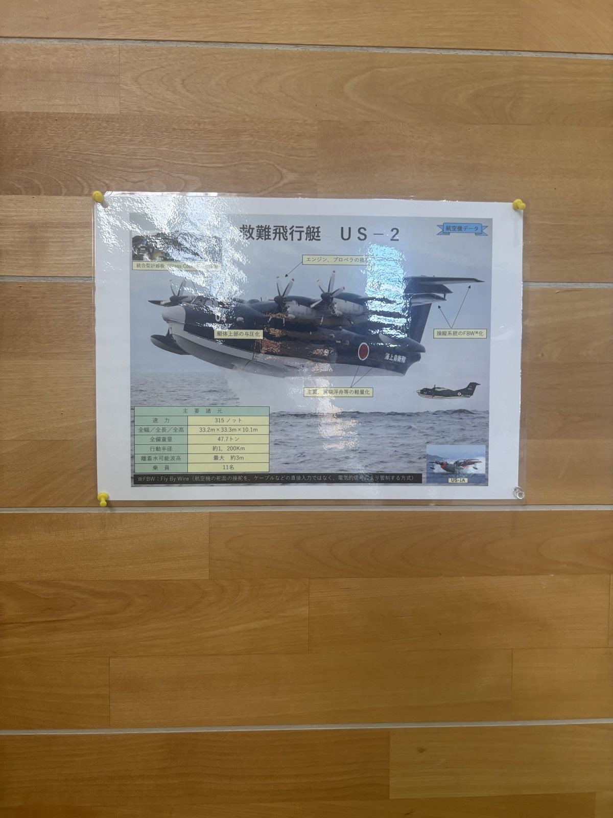 救難飛行艇US-2の解説ポスター